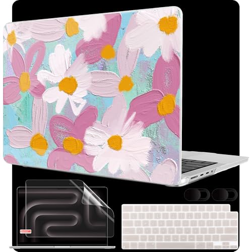 MEEgoodo Case for MacBook Pro 16 inch 2026 2024 2023 2021, Laptop Hard Shell Compatible with M5 M4 M3 M2 M1 Pro/Max Chip, Fit Model A3429/A3428/A3403/A3186/A2991/A2780/A2485, Art Plants Floral - color: Art Plants Floral