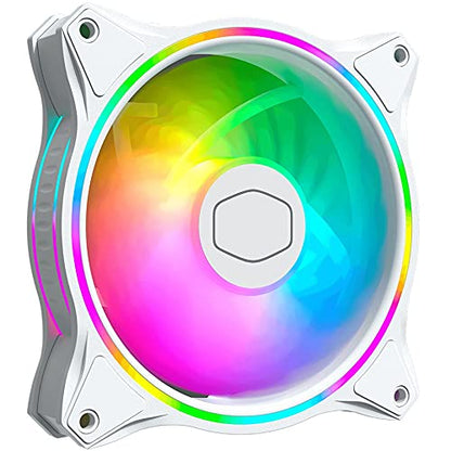 MF120 White Edition Case Fan 120mm Loop 5V Addressable RGB Lighting CPU Cooling PWM Fan Silent