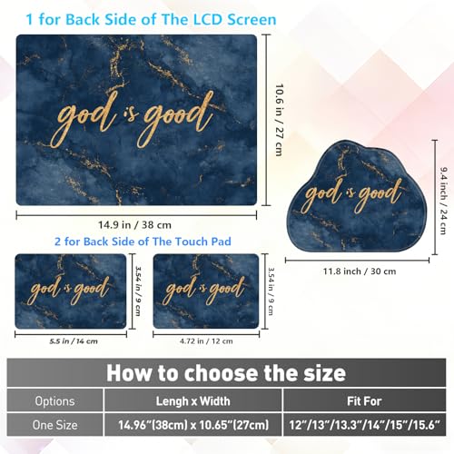 Laptop Skin Sticker Decal 15-15.6 Inch with Cute Mouse Pad, Universal Reusable Vinyl Sticker for 12.1 13 13.3 14 15.4 Inch Netbook and Notebook PC, God is Good - color: God Is Good