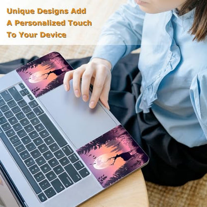 Universal Laptop Skin Sticker with 2 Wrist Pad Decals, 3-Piece Removable Vinyl Laptop Cover, Dree at Sunset Waterproof Anti-Scratch, Easy-Trim Fit for 13.3" 14" 15.6" Laptops - color: Dree at Sunset