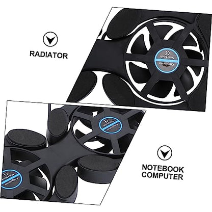 Portable Foldable Laptop Cooler with USB Fans Lightweight Notebook Cooling Pad for Laptops Black Protects from Overheating and Scratches