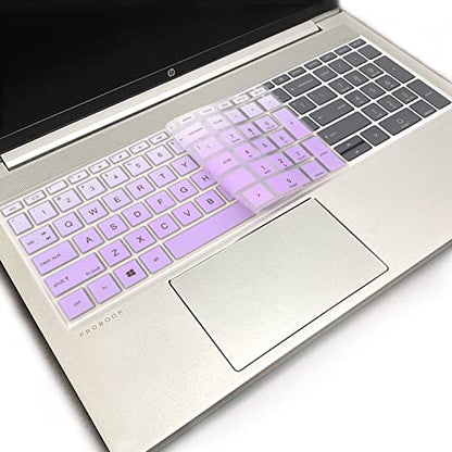 Keyboard Cover for 15.6 inch HP ProBook 450 G8 G9 G10/ 455 G8 G9 G10/ 650 G8/ HP Zbook Power G8 G9, HP ProBook 15.6 inch Keyboard Skin(NOT fit HP ProBook 450/455/650 G6 G7)-OPurlple - color: OmbrePurlple