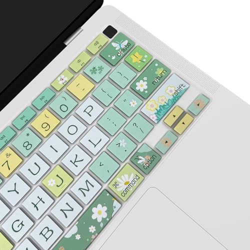 Silicone Keyboard Cover for MacBook Air 13 inch 2021 2020 Model A2179 A2337 M1 Chip, Spring Flowers - color: Spring Flowers