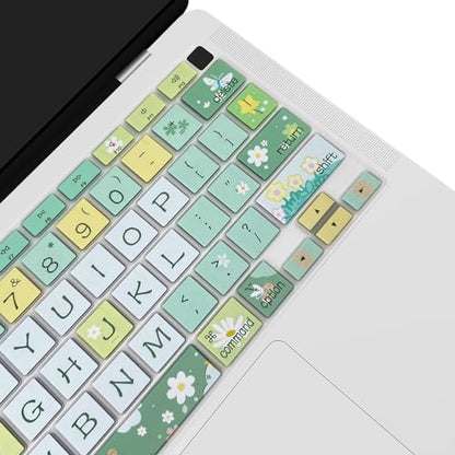 Silicone Keyboard Cover for MacBook Air 13 inch 2021 2020 Model A2179 A2337 M1 Chip, Spring Flowers - color: Spring Flowers