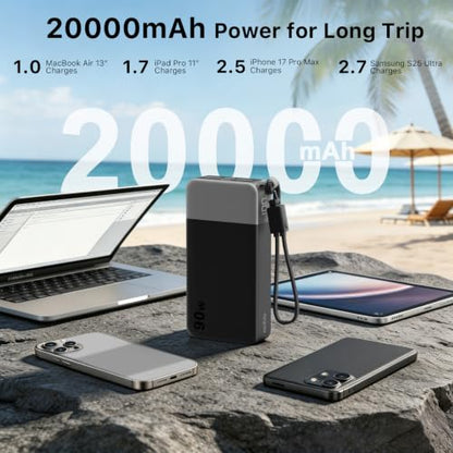 NOBIS Power Bank 90W 20000mAh Laptop Portable Charger - color: Black