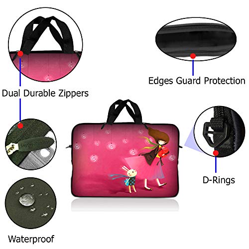 LSS 10 10.2 inch Laptop Sleeve Bag Compatible with Acer, Asus, Dell, HP, Sony, MacBook and More | Carrying Case Pouch w/Handle,Girl Birthday Party - color: Girl Birthday Party, size: 8 in -10.2 in