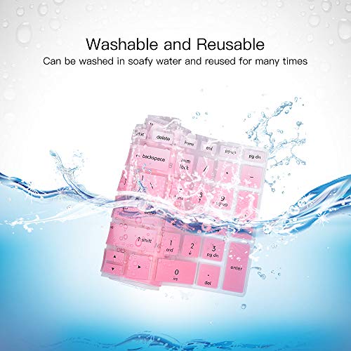 Keyboard Cover for HP Laptop 15-db 15-dw 15-dy 15-da 15-bs/bw 15-ef 15t 15z 15.6" Model 15-db0011dx 15-dy1043dx/dy1051wm 15-dw0037wm/dw1083wm 15-ef1001ds, HP 17-by/bs/ca 17.3 Keyboard Skin, Ombre Pink - color: Ombre Pink