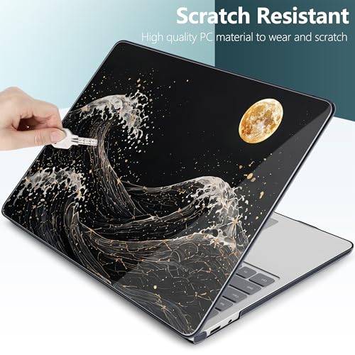 Batianda Midnight Wave Case for Microsoft Surface Laptop 13 inch | Fits Surface Laptop 2025 13" Surface Laptop for Business 2026, Slim Hard Shell, Lightweight Protection, Precision Fit - color: Midnight Great Wave