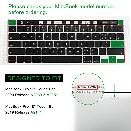 Allinside Soft Silicone Keyboard Cover for MacBook Pro 13 inch (A2338 M1 A2251 A2289, 2020–2023) & MacBook Pro 16 inch (A2141, 2019–2020) with Touch Bar & Touch ID, US Layout, Ombre Pink - color: 01 Ombre Pink, size: 2019-2020 Macbook Pro 13/16