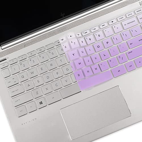 Keyboard Cover for HP Laptop 14-dq/dk/cf/fq 14-fq1025cl 14-fq0013dx 14-fq0045nr 14-fq1003cl 14-fq0032ms 14-fq0110wm 14-fq1021nr fq0032ms fq1023cl fq0020nr fq0037nr fq0060nr fq0090tg fq0080nr fq0030nr - color: GradualPurple