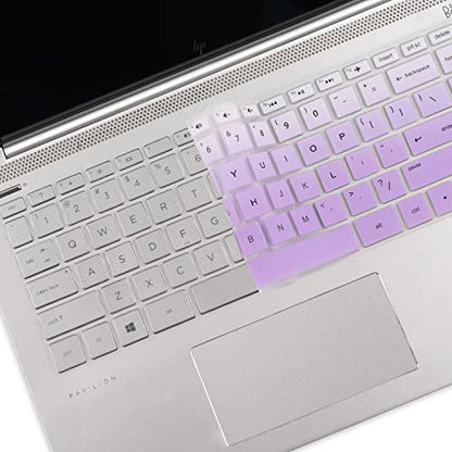 Keyboard Cover for HP Laptop 14-dq/dk/cf/fq 14-fq1025cl 14-fq0013dx 14-fq0045nr 14-fq1003cl 14-fq0032ms 14-fq0110wm 14-fq1021nr fq0032ms fq1023cl fq0020nr fq0037nr fq0060nr fq0090tg fq0080nr fq0030nr - color: GradualPurple
