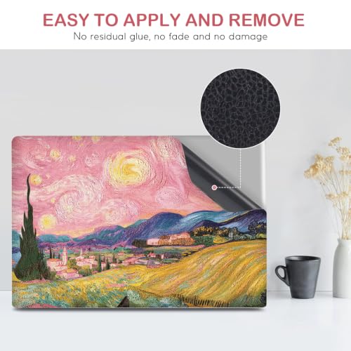 DINKY 15.6 inches Laptop Skin Sticker Netbook Universal Reusable Protector Cover Decal Fits 13 13.3 14 15 15.4 15.6 inch Laptop Protector Notebook, Pink Starry Sky Field - color: Pink Starry Sky Field