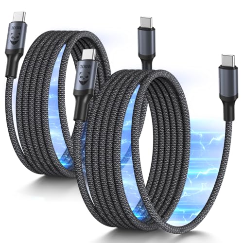 PandaShield USB C to USB C Cable, 100W Magnetic Type C Fast Charging Cord, Self-Organizing Charging Cable for Car and Travel, Compatible with iPhone, iPad, MacBook and Android, 3.3FT, 2-Pack - size: 3.3FT(2 Pack)