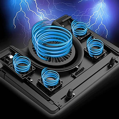 Laptop Cooler Cooling Pad (Up to 17 Inches), Ultra Quiet Notebook Cooler Stand Cooling Mat with 5 Fans，USB Ports, for Home Office Very Silent