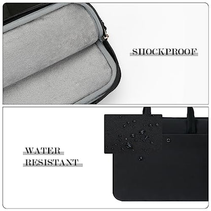15.6-16 Inch Laptop Sleeve Case Carrying Bag with Handle, Black | Compatible with 15.6 Inch Laptop Computer, 15-16 Inch MacBook Pro/Air, Slim Lightweight Protective Computer Portable Bag - color: Black, size: 15.6/16 Inch