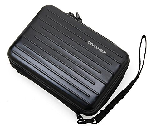 Anti-Shock Silver Aluminium Carry Travel Protective Storage Case Bag for 2.5" Inch Portable External Hard Drive HDD USB 2.0/3.0 (Black) - color: Black