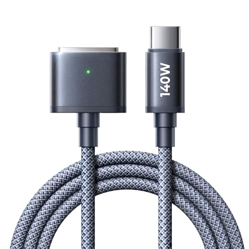 LISEN Macbook Magsafe Charger (6.6FT) for M5/M4/M3 MacBook Pro Air Charger, 140W USB-C to Magnetic Safe 3 Cable for Pro (16"/14" 2025, 2024, 2023, 2021) Air (15''/13'' 2025, 2024, 2023, 2022) Midnight - color: Midnight, size: 6.6FT