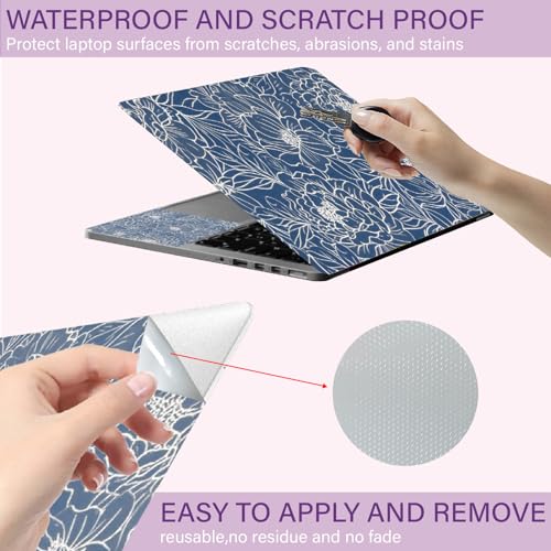 CREATCABIN Peony Laptop Skin Sticker Decal Netbook Skin Sticker Notebook Art Decal 12" 13" 13.3" 14" 15" 15.4" 15.6" Universal Laptop Protector Cover Waterproof Scratchproof Removable Easy to Apply - style: Peony