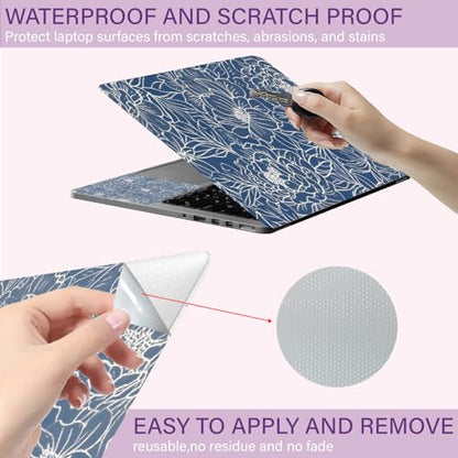 CREATCABIN Peony Laptop Skin Sticker Decal Netbook Skin Sticker Notebook Art Decal 12" 13" 13.3" 14" 15" 15.4" 15.6" Universal Laptop Protector Cover Waterproof Scratchproof Removable Easy to Apply - style: Peony