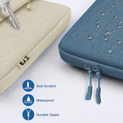 ZYB Laptop Case 14 Inch,Waterproof Laptop Sleeve 14 Inch for 14" Notebook/MacBook Air 15/14" Lenovo ThinkPad IdeaPad Asus HP Dell,2023-2025 MacBook Air 15.3 M4 M3 M2 etc with Accessory Bag-Haze Blue | 14 Inch Laptop Sleeve Laptop Case 14 Inch for Mac Air