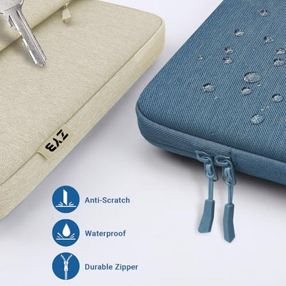 ZYB Laptop Case 14 Inch,Waterproof Laptop Sleeve 14 Inch for 14" Notebook/MacBook Air 15/14" Lenovo ThinkPad IdeaPad Asus HP Dell,2023-2025 MacBook Air 15.3 M4 M3 M2 etc with Accessory Bag-Haze Blue | 14 Inch Laptop Sleeve Laptop Case 14 Inch for Mac Air