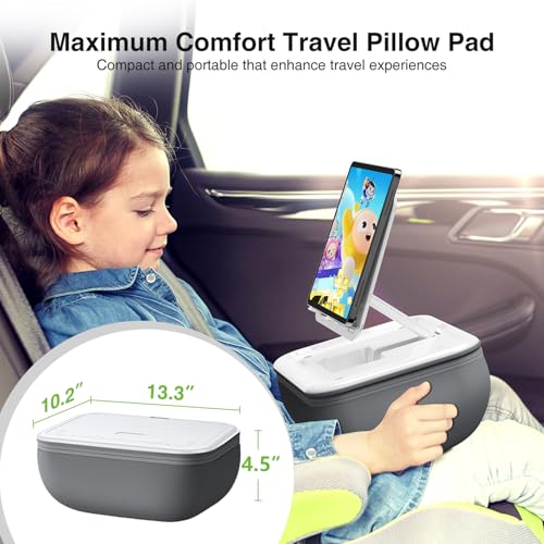 elitehood Adjustable iPad Pillow Stand for Lap, Soft Cushion Lap Beanbag | Tablet Holder Stand for Lap Bed Couch, Pillow Pad for Tablet or iPad, Laptop, E-Reader, Books and 4-15.6'' Devices, Grey