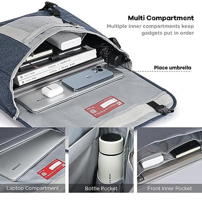 OIWAS Messenger Bag for Men, 15.6 Inch Laptop Crossbody Bags Women Casual Satchel Shoulder Bag College Travel Office Briefcase - color: Blue, size: 15.6 Inch