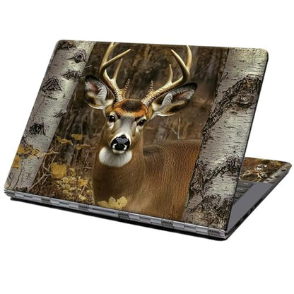 Laptop Skin Sticker Decal 12" 13" 13.3" 14" 15" 15.6",Waterproof Scratch Resistant Vinyl,Reusable Easy to Apply,for MacBook HP Dell Notebooks Netbooks Laptop,2 Wrist Pads,Cute Deer Forest - color: Cute Deer Forest