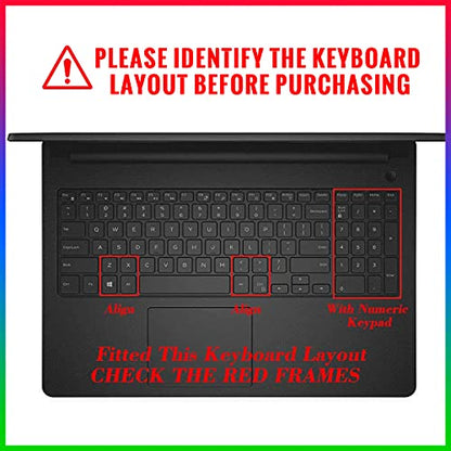 Silicone Keyboard Cover Skin for Dell Inspiron 15 3000 5000 Series/Inspiron 17 3000 Series/Inspiron 17 7786 /G3 15 17 Series/G5 15 Series/for Dell G7 15 17 Series-Sun Flower - color: Sun flower