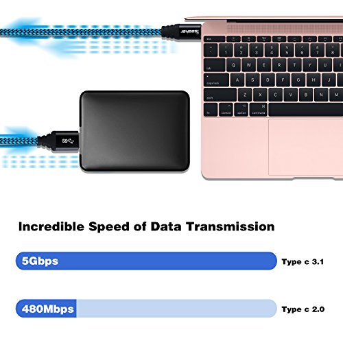 iSeekerKit Type C to Micro B Cable, USB 3.0 USB-C to Micro USB 1Ft Charge & Data Sync Cable Compatible for Samsung Galaxy S5/ Note 3, Toshiba Canvio, WD External Hard Drive | Charge Data Sync Cable Compatible for Samsung Galaxy S5 Note 3, Toshiba Canvio,