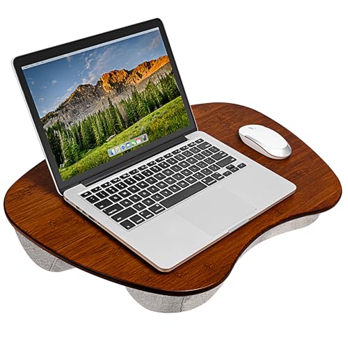 ROSSIE Home XL Bamboo Lap Desk – Chestnut, Fits 17.3” Laptops - color: Chestnut