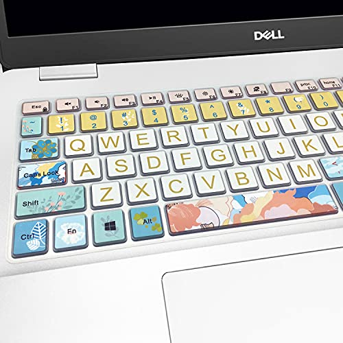 Keyboard Cover for 2021 2020 2019 Dell Inspiron 15 5501 5502 5505 5508 5584 5590 5593 5598 15.6" & Inspiron 15 7000 7590 7591 7501 7506 7706 7790, Vostro 7590 5590 7500, Litter Flowers - color: Litter Flowers