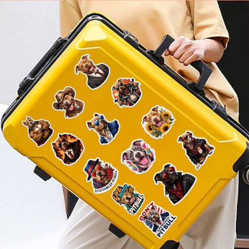 18PCS Pit Bull Dog Stickers – Funny Waterproof Vinyl Decals for Dog, Pitbull Lovers, Laptop, Scrapbook, Phone, Car, Water Bottles - color: Pitbull