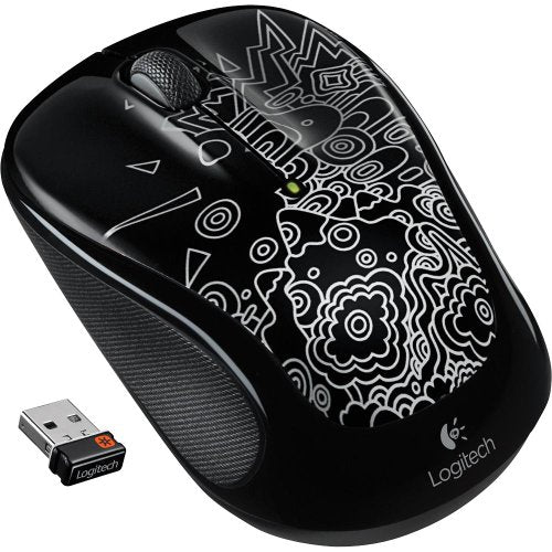 Logitech Wireless Mouse M325 with Designed-for-Web Scrolling - Black Topography - color: black