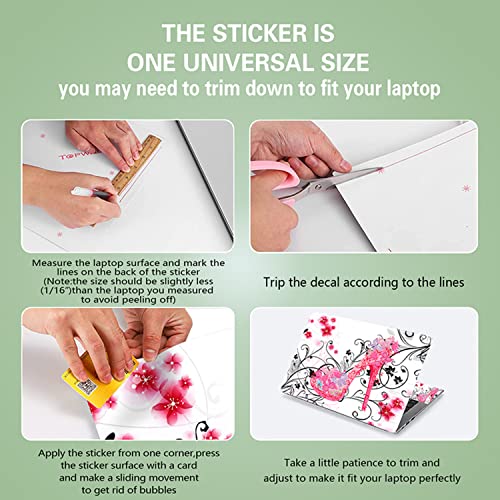 Butterflies High Heel 11.6 13 13.3 14 15 15.4 15.6 Inch Netbook Laptop Skin Sticker Reusable Protector Cover YNEK-124 - color: YNEK-124