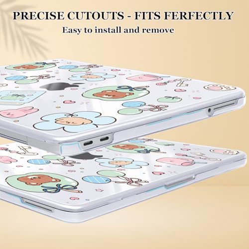 for MacBook Neo 13 inch Case 2026 Release A3404 Cover, Ultra-Thin Printed Pattern Plastic Hard Shell Case Protective Case for MacBook Neo 13 with Apple A18 Pro Chip, Cute Little Bear - color: Cute Little Bear