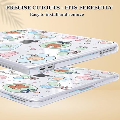 for MacBook Neo 13 inch Case 2026 Release A3404 Cover, Ultra-Thin Printed Pattern Plastic Hard Shell Case Protective Case for MacBook Neo 13 with Apple A18 Pro Chip, Cute Little Bear - color: Cute Little Bear