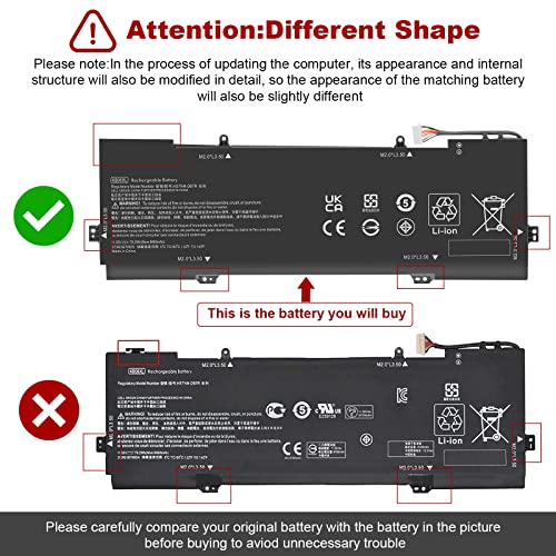 TREE.NB Spare Battery for HP Spectre X360 15-BL002XX 15-BL001NG 15-BL075NR Z6K96EA Z6L01EA Z6L02EA 2PG91EA, Spectre X360 15T-BL00 2017 HSTNN-DB7R TPN-Q179 902401-2C1 902499-855 902499-856 KB06XLP - size: 12.76x4.06x0.2inch KB06XL