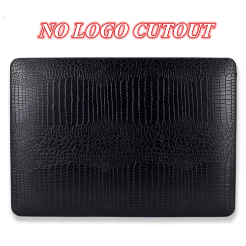DTangLsm for Crocodile MacBook Air 15 inch Case 2026 2025-2023 M5 M4 M3 M2 | Model A3448 A3241 A3114 A2941, Crocodile Skin Alligator Textured Leather Hard Shell Mac Air 15 Case & Keyboard Cover, Black - color: Crocodile Black