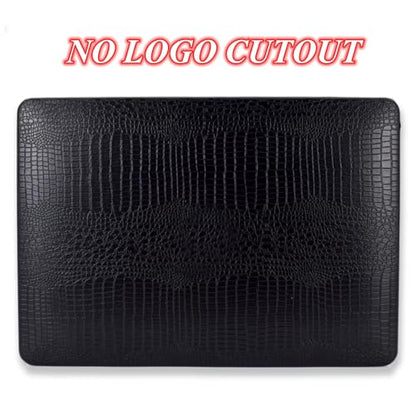 DTangLsm for Crocodile MacBook Air 15 inch Case 2026 2025-2023 M5 M4 M3 M2 | Model A3448 A3241 A3114 A2941, Crocodile Skin Alligator Textured Leather Hard Shell Mac Air 15 Case & Keyboard Cover, Black - color: Crocodile Black