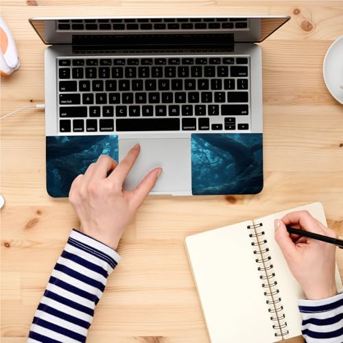 Universal Laptop Skin, DIY Cut-to-Fit Vinyl Cover Compatible with HP, Dell, Lenovo, Mac (13.3" to 15.6"), Anti-Scratch, No Residue & Bubble-Free Protective Decal Sticker, Dark Owl Glowing Eyes - color: Dark Owl Glowing Eyes