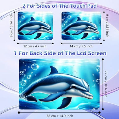 Laptop Skin Sticker Decal Cover,Cute Dolphin | DIGTIALL Universal Laptop Skin Sticker, Waterproof Removable Notebook Decal Protector Cover for 12 13 14 15 Inch Laptops - color: Cute Dolphin