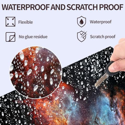3Pcs Laptop Skin Sticker Decal Nebula PVC Laptop Sticker Fits for 12-16 Inch Notebook Waterproof Scratch Proof Star Universal Notebook PC Personalized Protector Gift - style: nebula