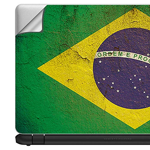 Flags | Custom Fit Made to Order Laptop Notebook Skin Vinyl Sticker Cover Decal Fits 13.3" 14" 15.6" 16" HP Lenovo Apple Mac Dell Compaq Acer Flag Brazil Grunge Distressed Country - color: Style 11