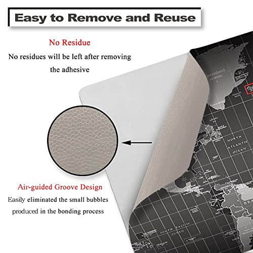 ArtSo Laptop Skin Sticker Decal,16.5” 17” 17.3 inch Laptop Universal Netbook PC Notebook Vinyl Reusable Skin Sticker Cover Art Case Protector Personalized, Free 2 Wrist Pad,World Map - color: World Map