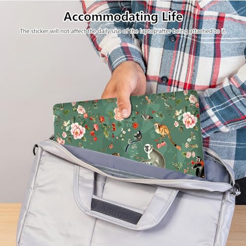 Universal Laptop Skin Sticker with 2 Wrist Pad Skins, Waterproof Scratch Resistant Vinyl Laptop Cover Decal, Cut to Fit for 11–15.6 Inch MacBook HP Dell Lenovo, Flowers Birds - color: Flowers Birds