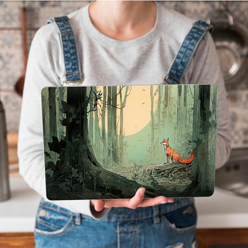 Universal Laptop Skin Sticker with 2 Wrist Pad Skins, Waterproof Scratch Resistant Vinyl Laptop Cover Decal, Cut to Fit for 11–15.6 Inch MacBook HP Dell Lenovo, Fox in The Forest - color: Fox In The Forest