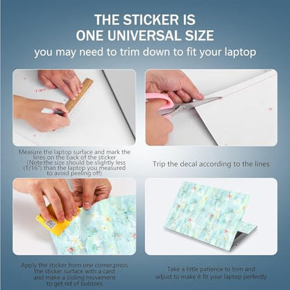 11.6 13 13.3 14 15 15.6 inches Netbook Laptop Skin Sticker Decal Reusable Protector Cover Case for Laptop Notebook chromebook Green W-NEK-52 - color: W-NEK-52