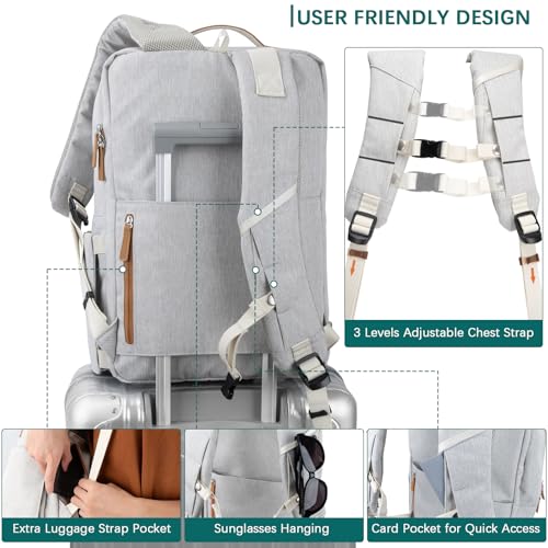Hp hope Laptop Backpack for Women, Business Backpack for Men with USB Charging Port, Backpack for Work Commuter