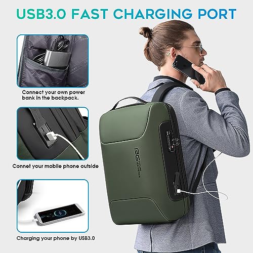 BANGE Tech Laptop Backpack for Men and Women - color: Green